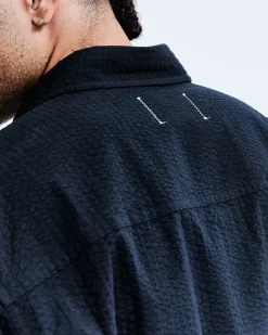 Cotton Seersucker Campus Overshirt