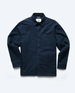 Cotton Seersucker Campus Overshirt