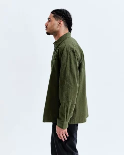 Cotton Seersucker Campus Overshirt