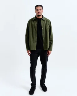 Cotton Seersucker Campus Overshirt