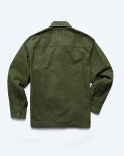 Cotton Seersucker Campus Overshirt