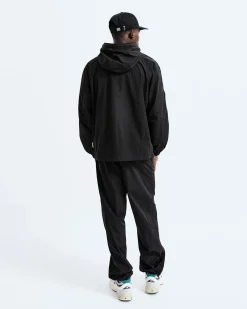 Crinkle Nylon Match Hooded Jacket