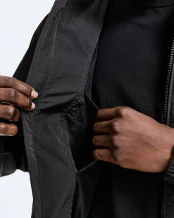 Crinkle Nylon Match Hooded Jacket