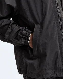 Crinkle Nylon Match Hooded Jacket