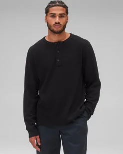 Lightweight Waffle Henley