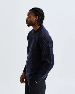 Merino Honeycomb Crewneck