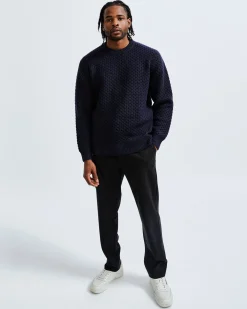 Merino Honeycomb Crewneck