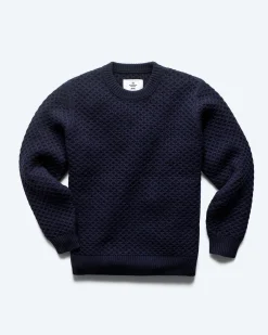 Merino Honeycomb Crewneck
