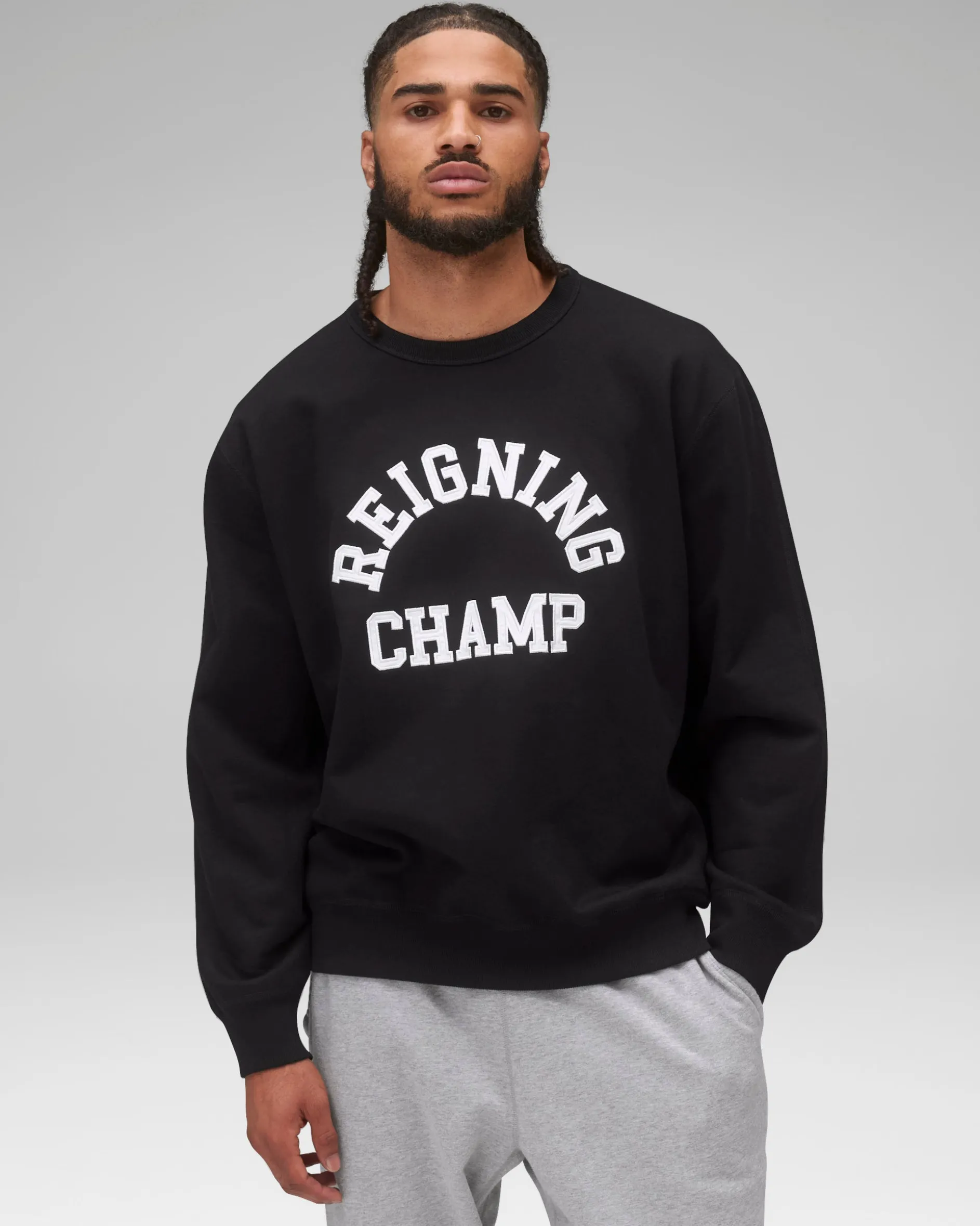 Midweight Terry Arch Logo Crewneck