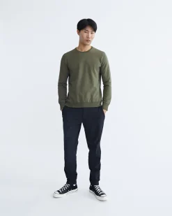Midweight Terry Slim Crewneck