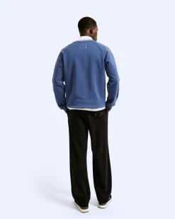 Midweight Terry Stripe Rib V-Neck