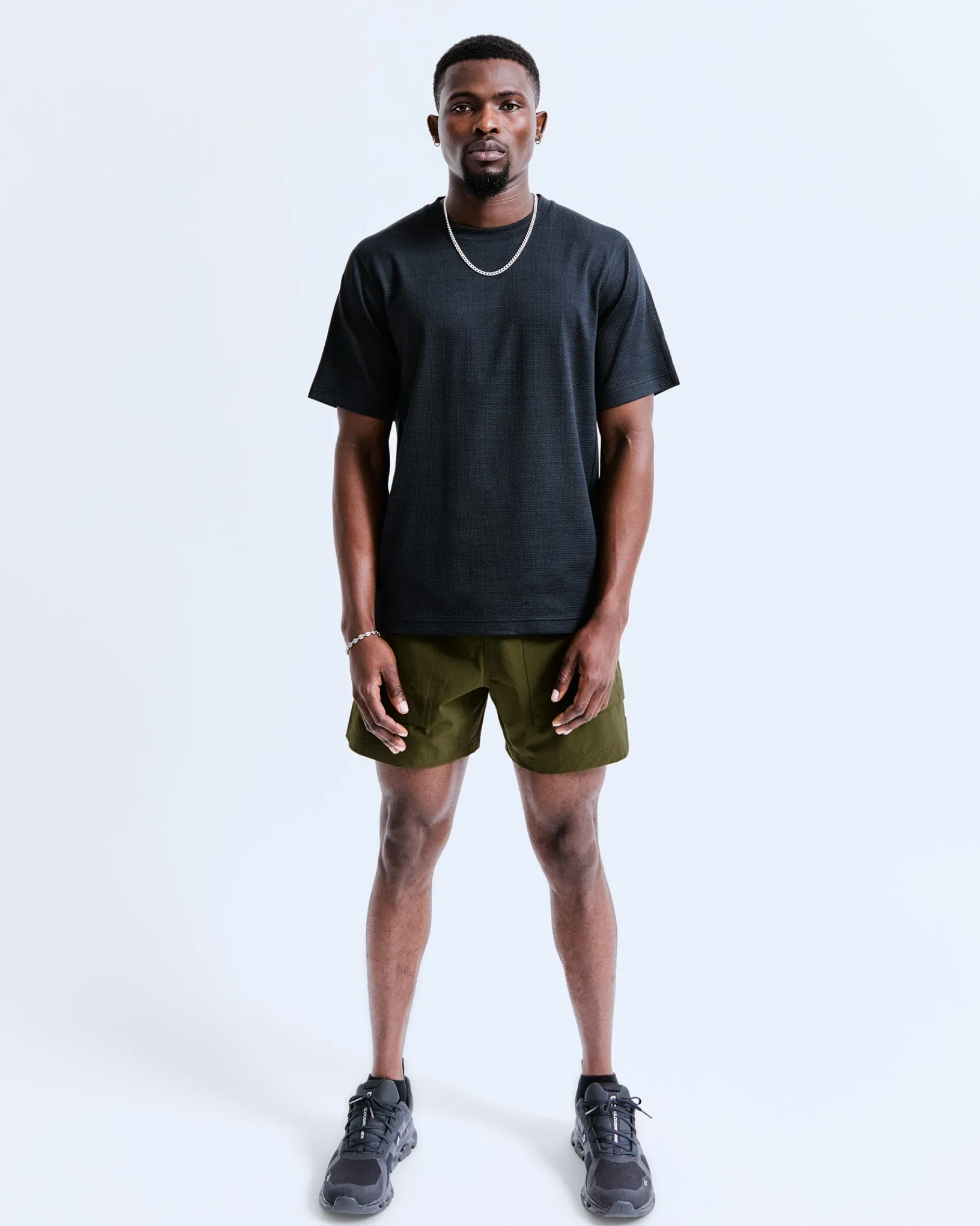 Stretch Nylon Utility Swim Short 6"