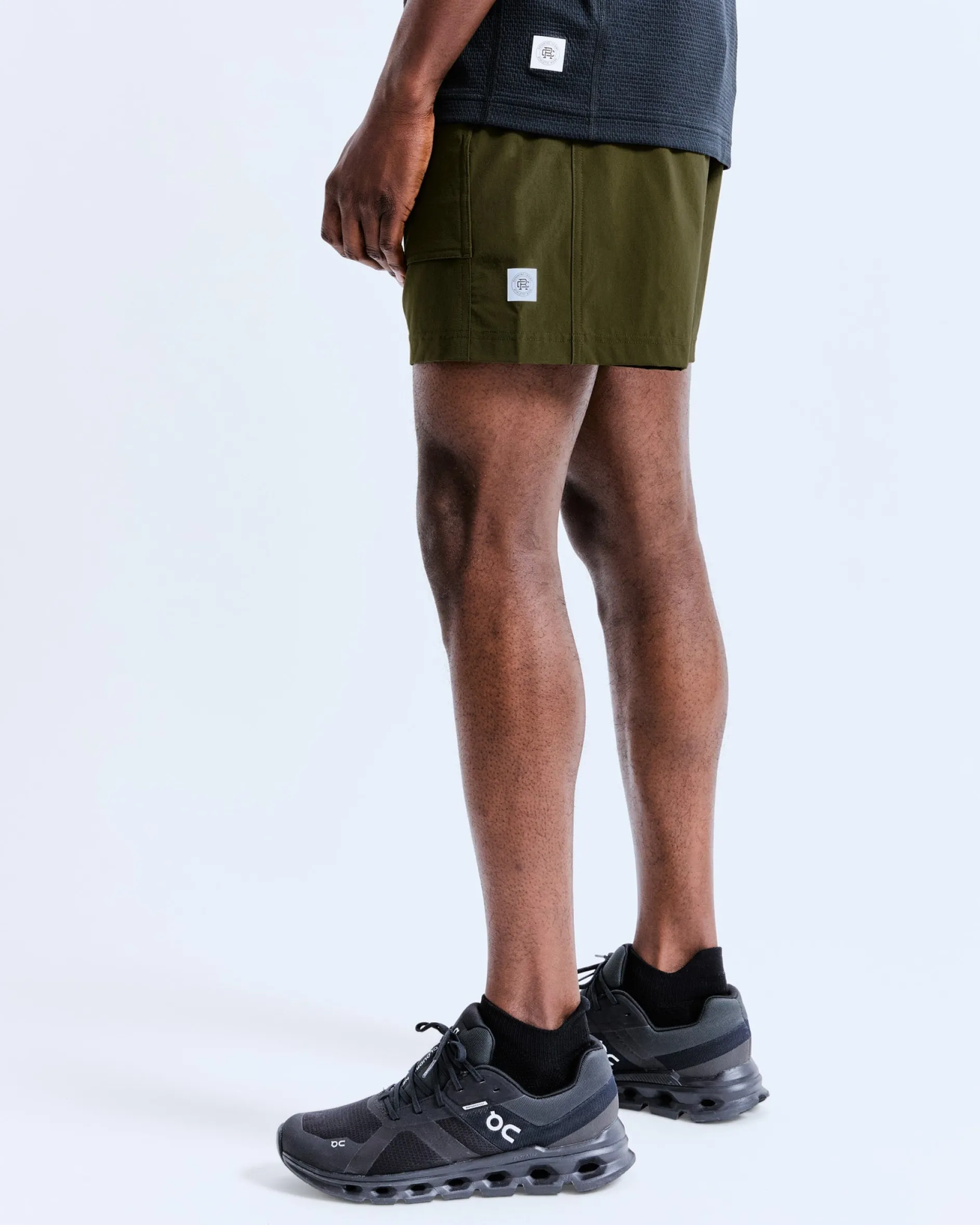 Stretch Nylon Utility Swim Short 6"
